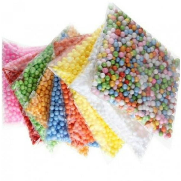 S/L Assorted Colors Crafts Polystyrene Styrofoam Filler Foam Mini Beads Balls